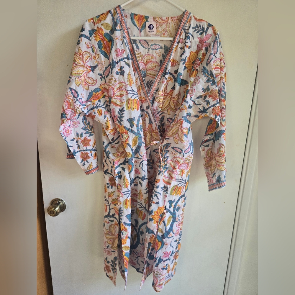 Aura By Rutu Floral Print Women's Wrap Dress Tunic